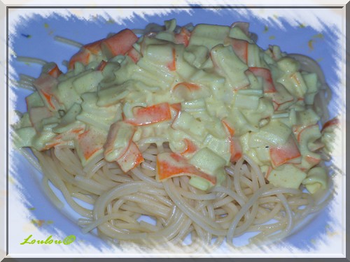 spaguettis surimi colombo